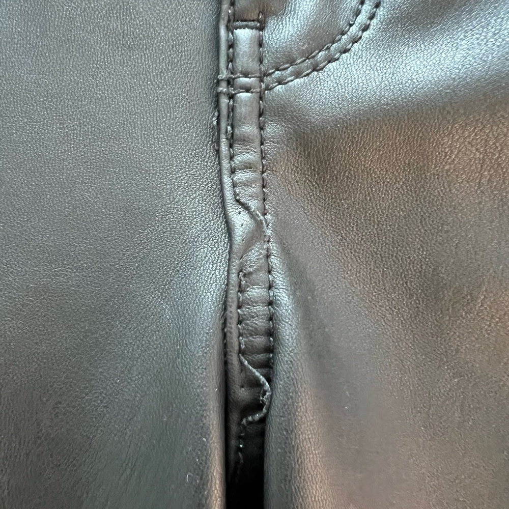 American Eagle Vegan Leather Stretch Boot Cut Jeans Size‎ 16 - Picture 10 of 10